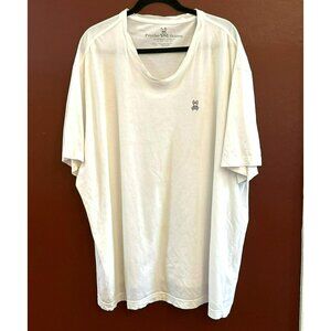 Psycho Bunny Men's 3XL White T-Shirt 100% Pima Cotton V-Neck Casual Tee